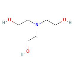 Triethanolamine — Formule développée