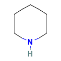 Piperidine — Fórmula estrutural