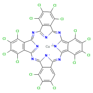 Phthalocyanine Green — Structure