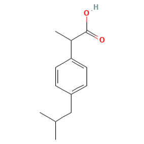 Ibuprofen — Strukturformel