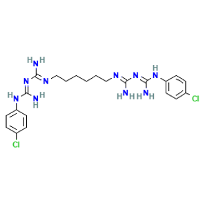 Chlorhexidine — Formule développée