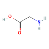 Glycine — Fórmula estrutural