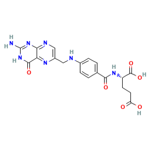 Folic Acid — Fórmula estrutural