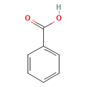 Benzoic Acid — Fórmula estructural