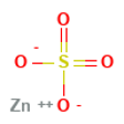 Zinc Sulfate — Fórmula estrutural