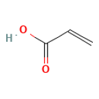 Acrylic Acid — Fórmula estrutural