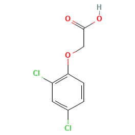 2,4-Dichlorophenoxyacetic Acid — Formule développée